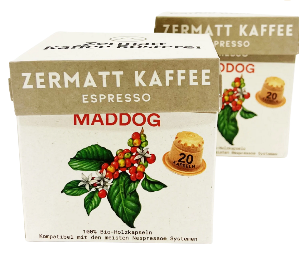 Zermatt Kaffee - Maddog - Holzkapseln