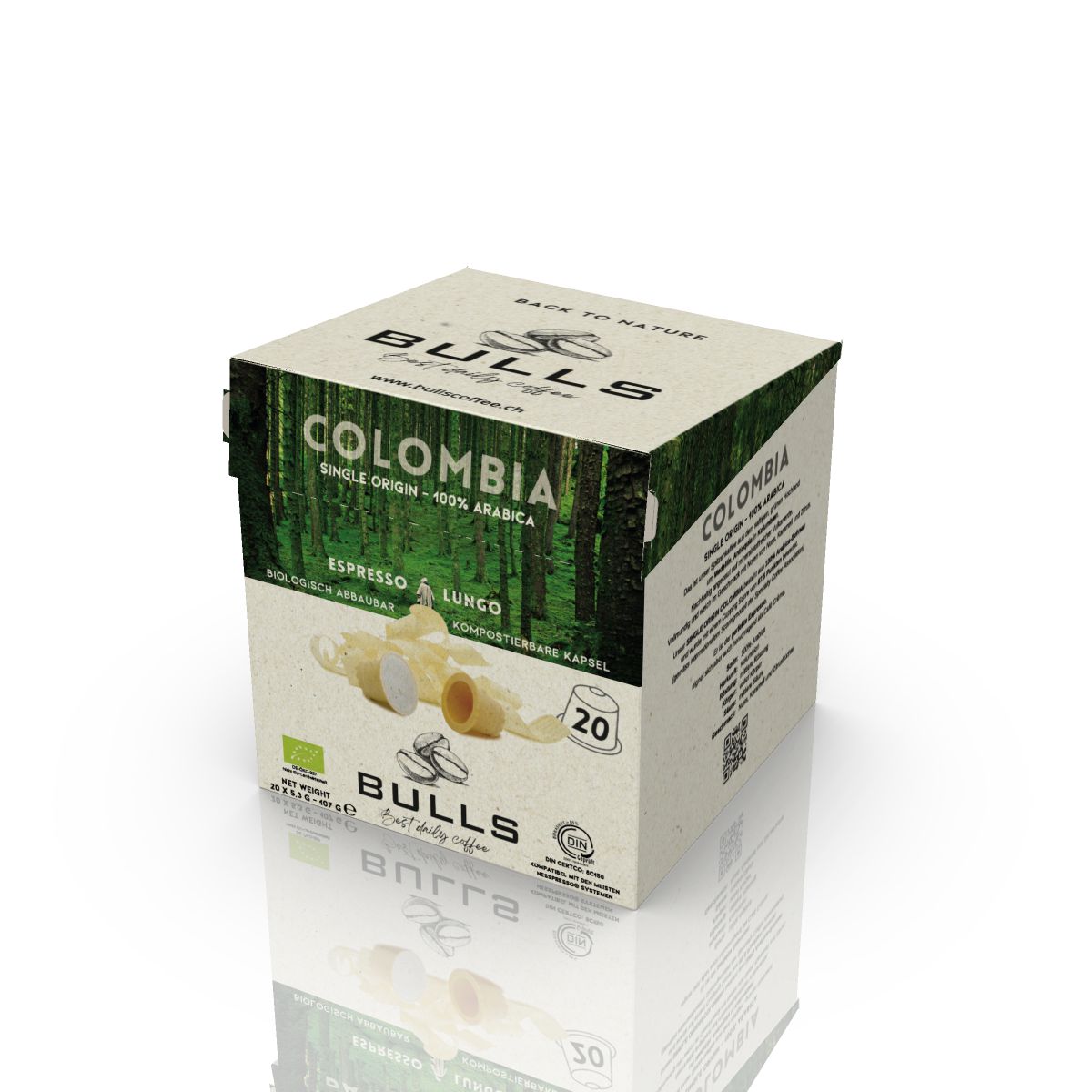BULLS Single Origin COLOMBIA - Espresso/Lungo - Holzkapseln