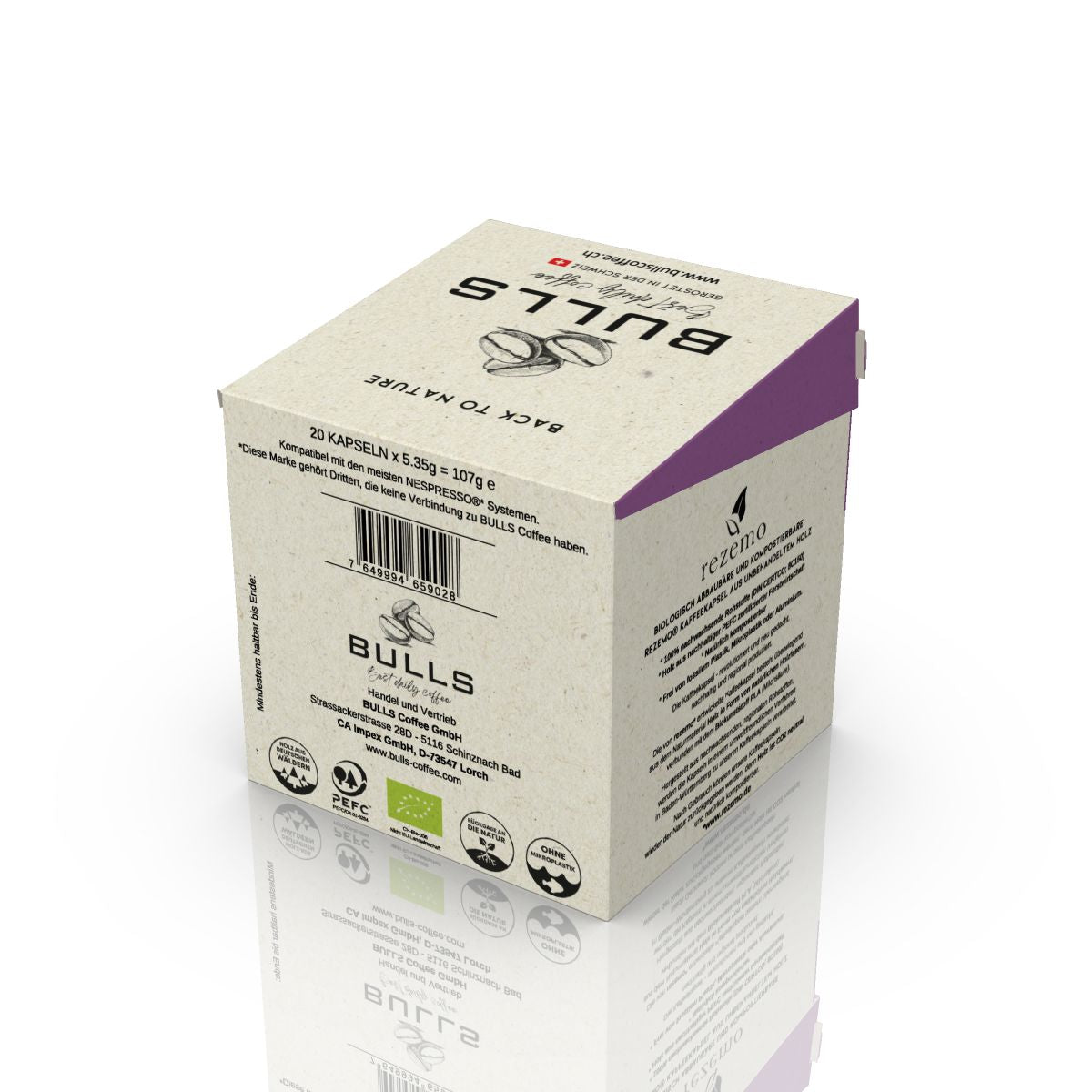 BULLS Purple Edition - Espresso/Lungo - Holzkapseln (Vorbestellung - Auslieferung erfolgt Ende Mai)
