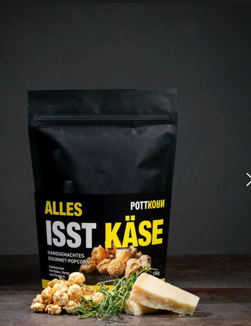 POTTKORN - Alles isst Käse- Popcorn mit Hartkäse, Honig und Oregano