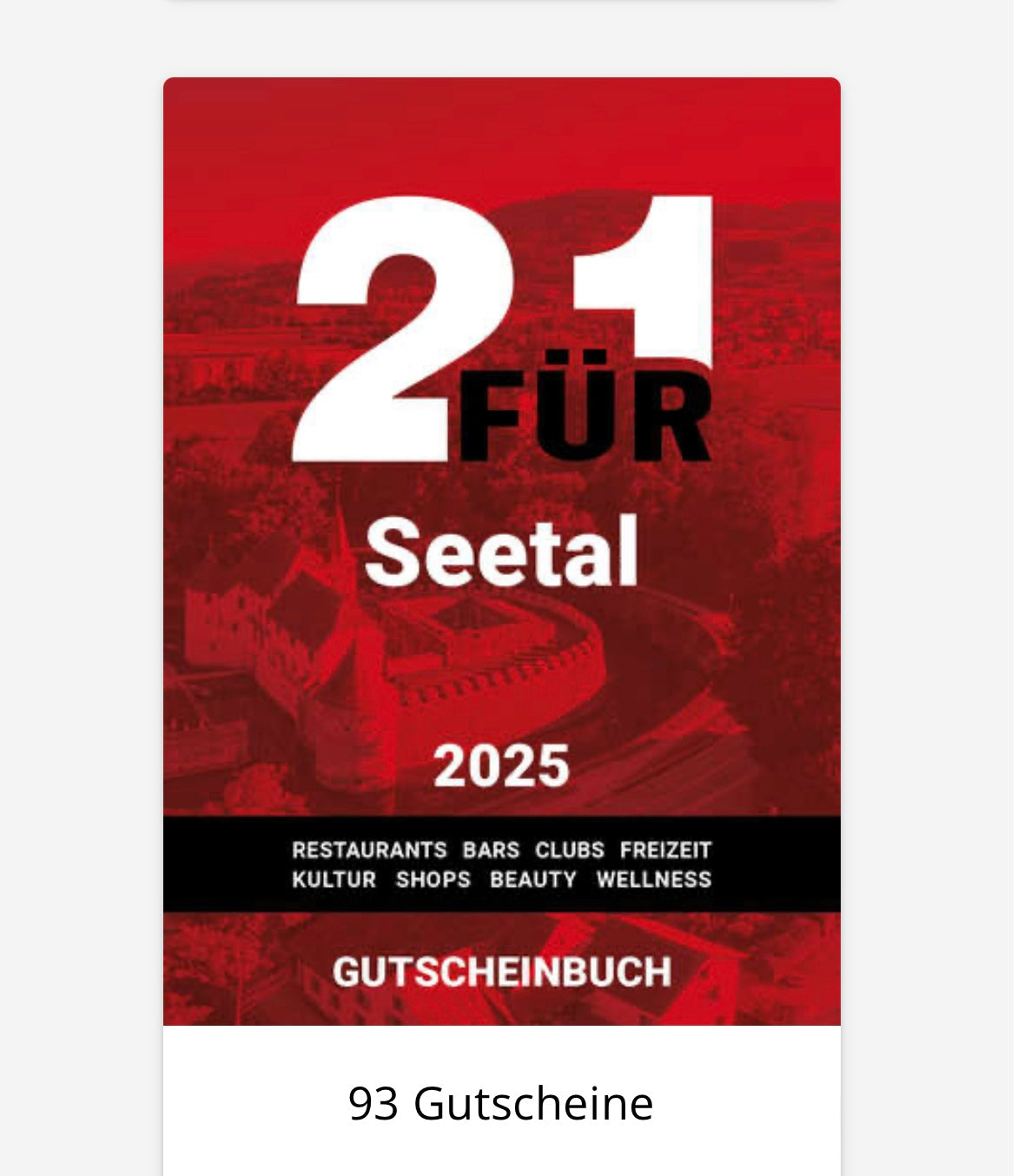 2für1 Gutscheinbuch - Jetzt kaufen, ab 1.12. bereits zu zweit geniessen.