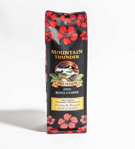 Kona Kaffee Mountain Thunder - 100% Private Reserve Kona Coffee Hawaii – French Roast - Bohnen