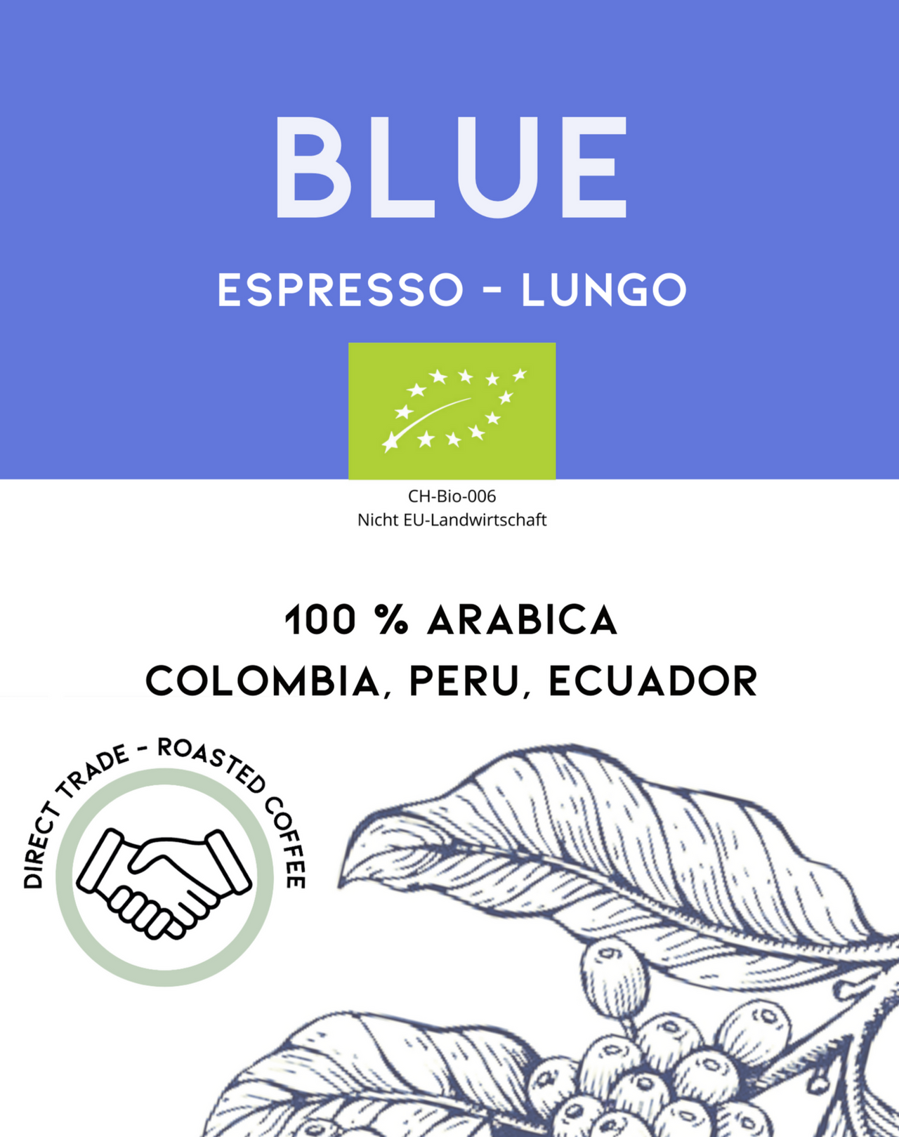BULLS BLUE - Espresso bis Lungo - Bohnen